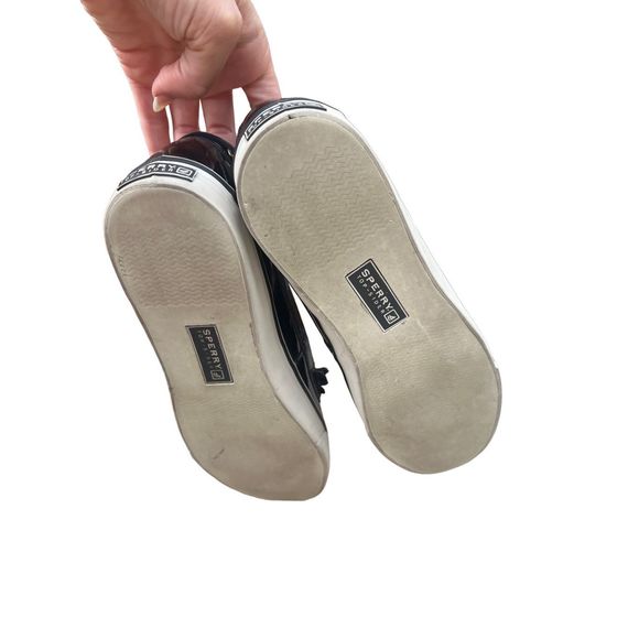 Sperry Top-Sider Black Patent Leather Women's Boat Shoes White Sole Size 9-1/2 M - Picture 6 of 6